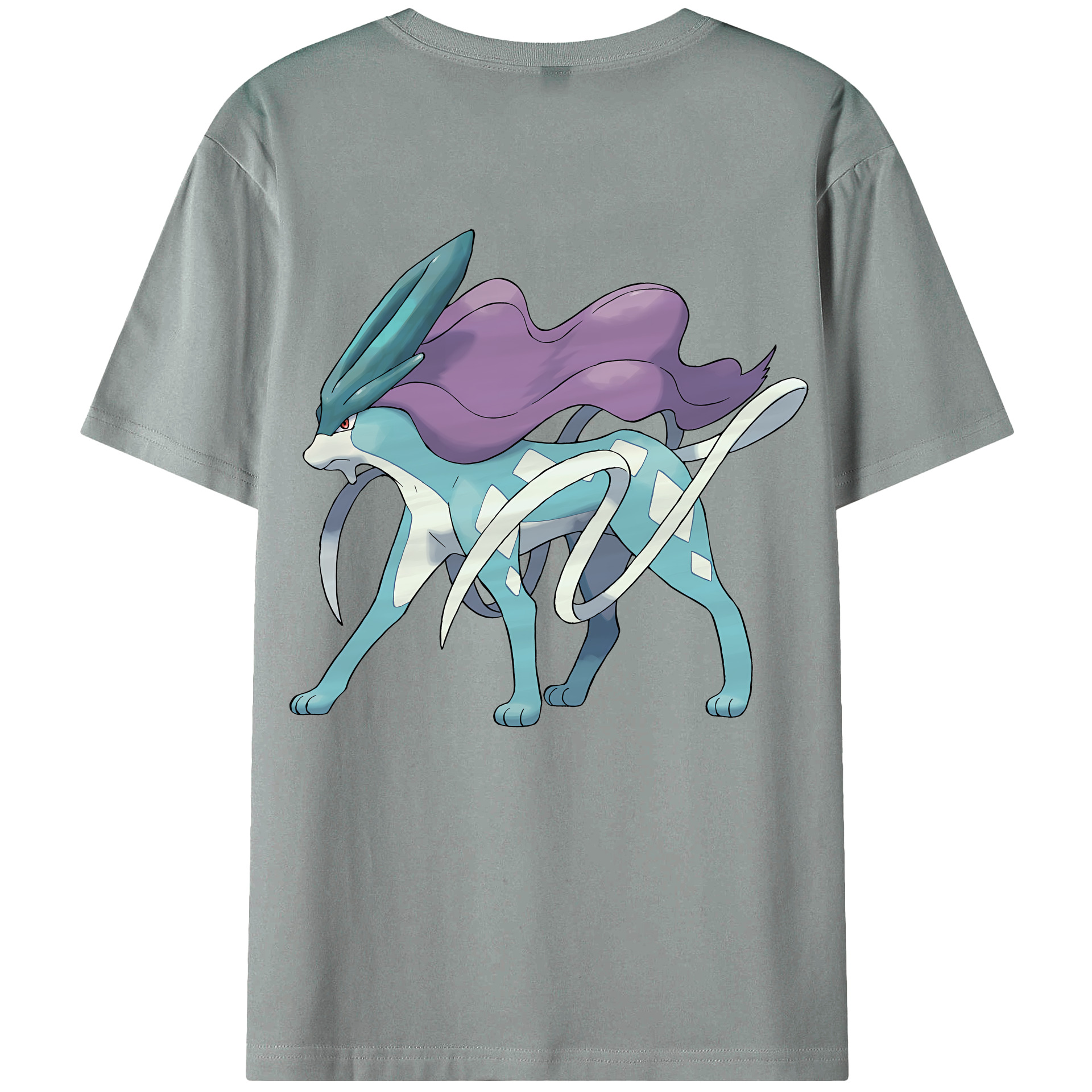 （画像用） ポケットモンスター Pokémon 綿100％ メンズ半袖Tシャツ（バックプリント） 通気性